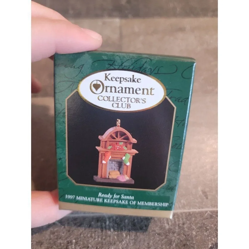 Hallmark 1997 ready for Santa mini‎ ornament Xmas decor